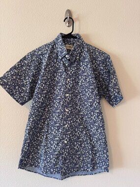 Gitman Brothers Floral Short Sleeve Button-Down Shirt Medium